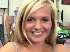 Man first girl blowjob cum Cute blond Bella gets fucked POV