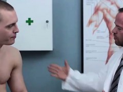 Young straight guy strips for gay doctor