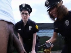 Two female cops arrest big cock black