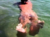 Swimming naked