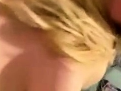 hot blonde playing with herself on periscope