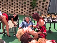 Kinky scenes with chicks fucking in a group