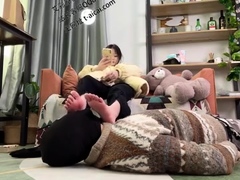 Chinese girl foot worship